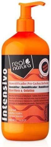 Real Natura - Humidificador Pro-Cachos Definidos - Hidratação Profunda - Controlo de friz, Ingredientes Naturais - Fragrância Delicada - Para cabelos encaracolados, 500 ml