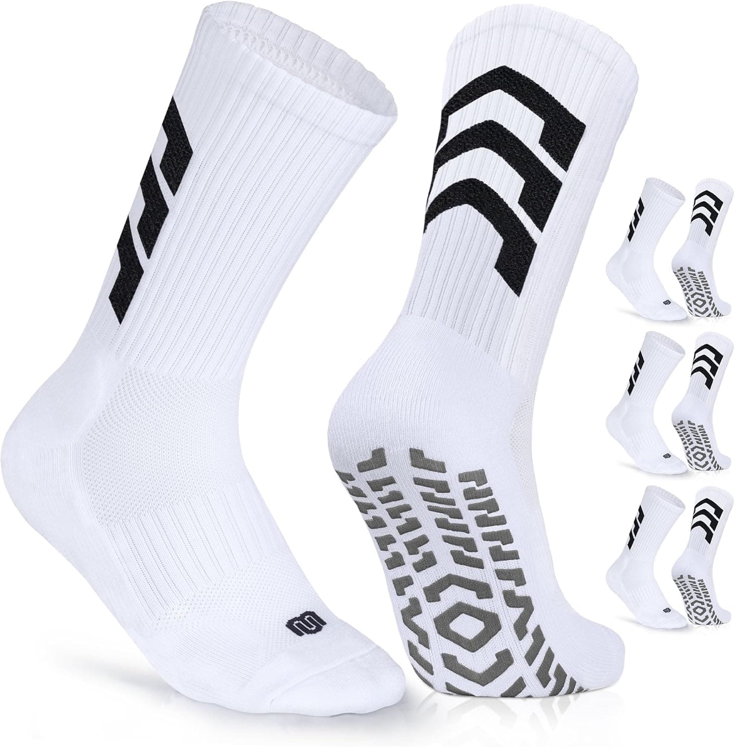 Closemate Meias antiderrapantes de futebol, 3 pares