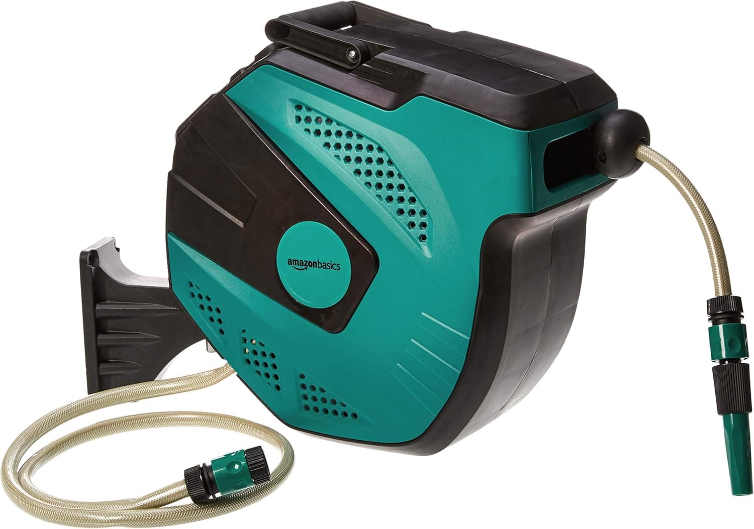 Amazon Basics Mangueira para parede com função de enrolamento automático, 15 m