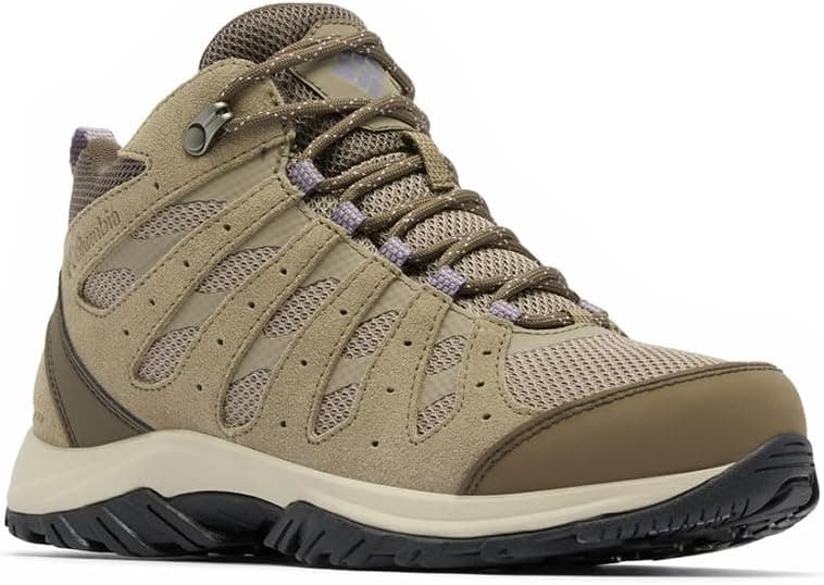 Columbia Redmond III Mid Waterproof | Botas de caminhada impermeáveis em camurça e malha com sola Omni-Grip para mulher