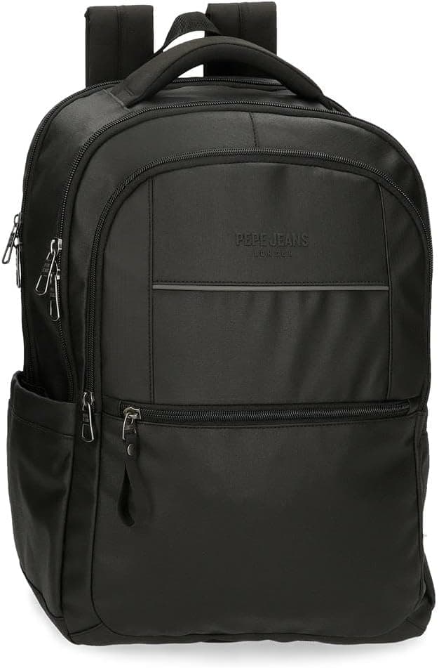 Pepe Jeans Dortmund Mochila para portátil portátil 15,6 polegadas cinzento 31 x 44 x 15 cm algodão, poliéster e PU. 20.46L por Joumma Bags, cinzento, Tamanho único, Mochila PC