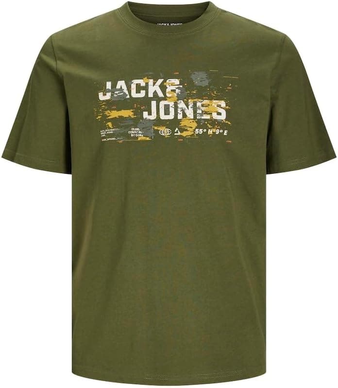 Jack & Jones Jcooutdoor Logo tee SS Crew Neck Sn t-shirt para homem