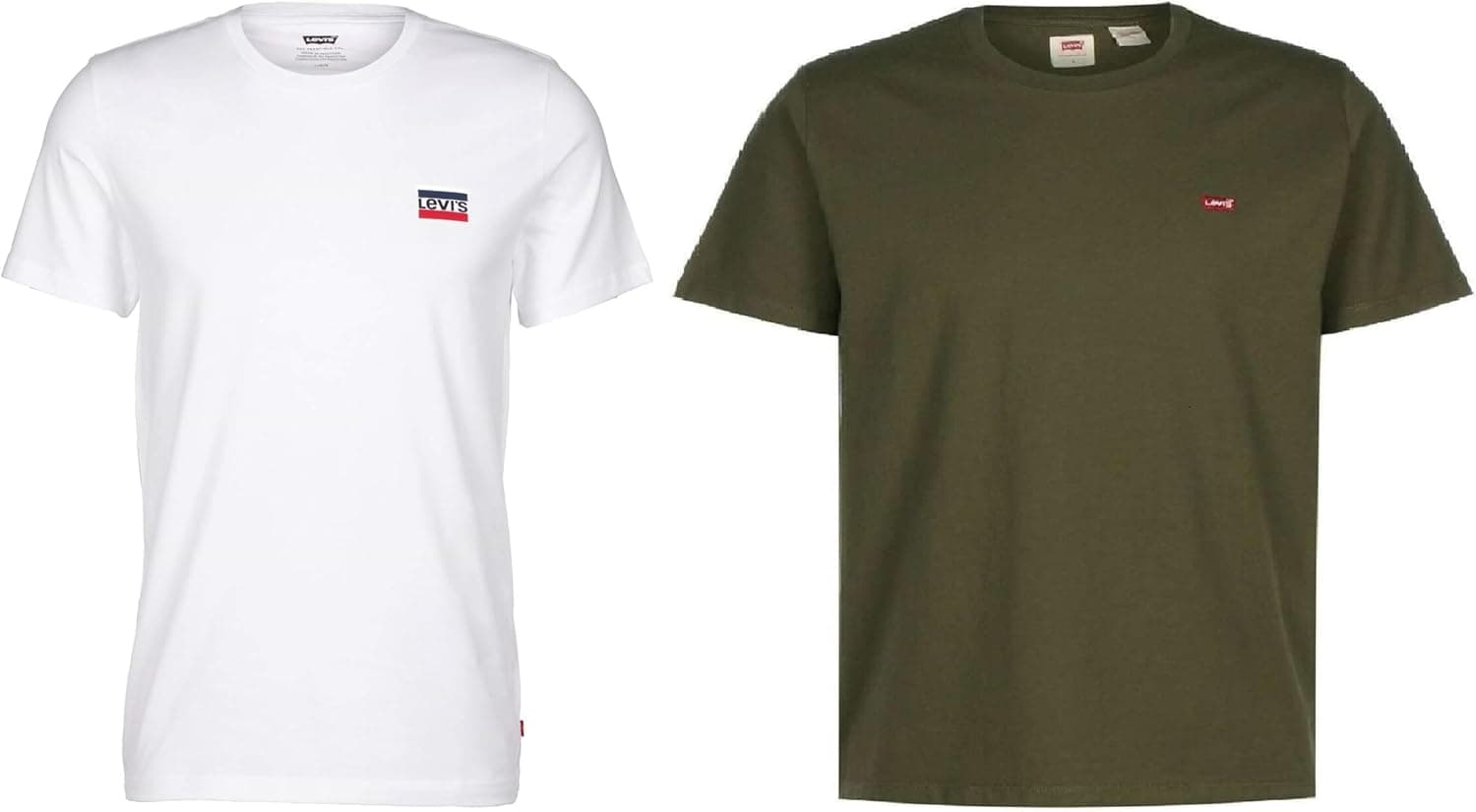 Levi's 2pk Crewneck Graphic BW T-shirts para homem, pack de 2