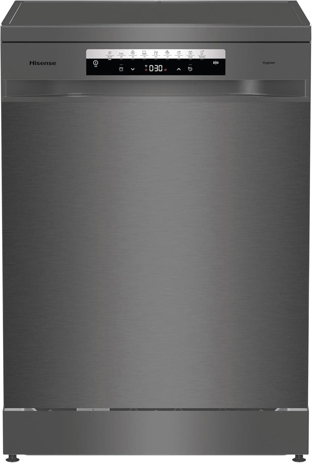 Hisense HS673B60BX Máquina de lavar louça, 60 cm, instalação gratuita, classe B, CAPACIDIDADE 16, conectividade WiFi, 3 níveis de lavagem, entrada de água quente, Inox preto