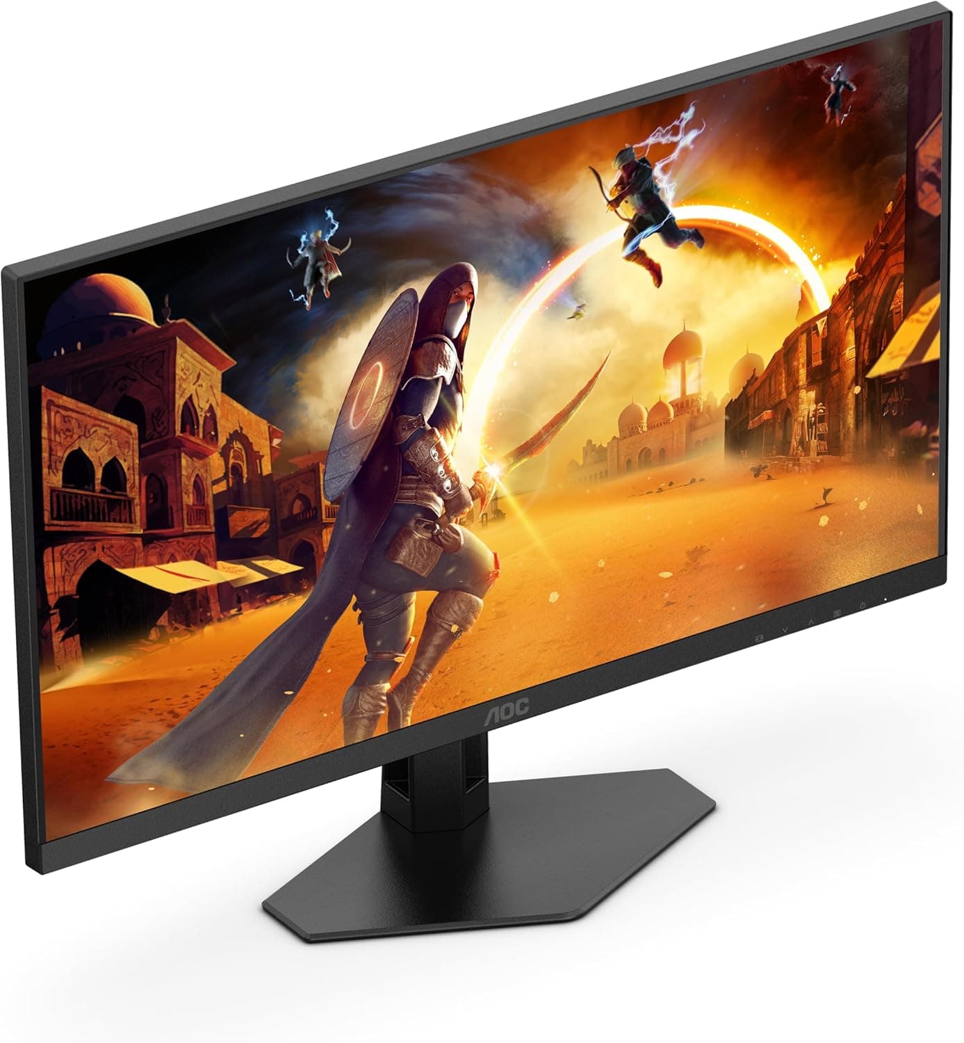 AOC Gaming 24G4XE Monitor FHD de 24 polegadas, plano, 180 Hz, 1 ms, FreeSync Prem, G-Sync Comp., HDR10 (1920x1080, HDMI, DisplayPort, IPS) preto