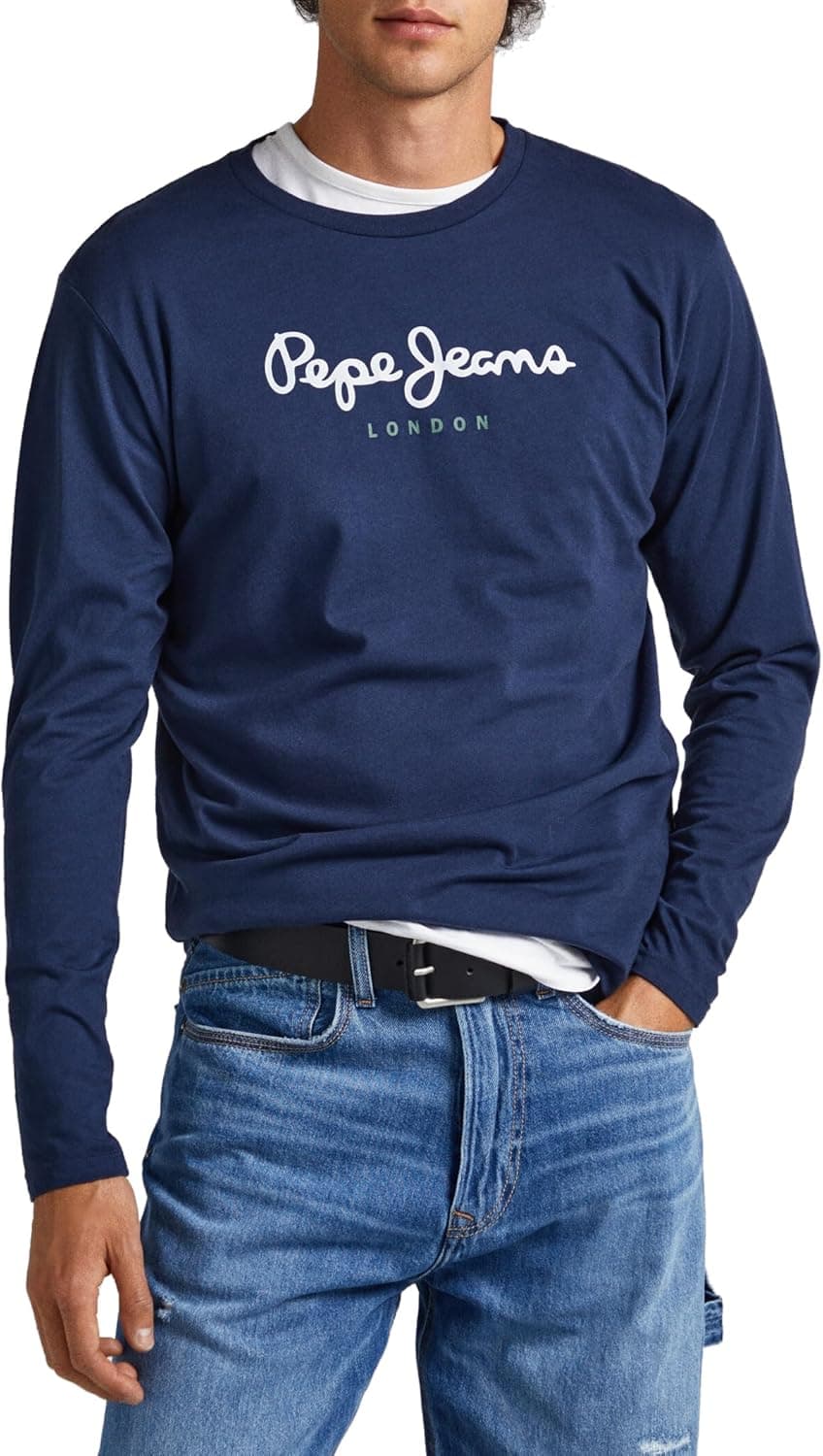 Pepe Jeans Eggo Long N | Camisola de manga comprida para homem azul