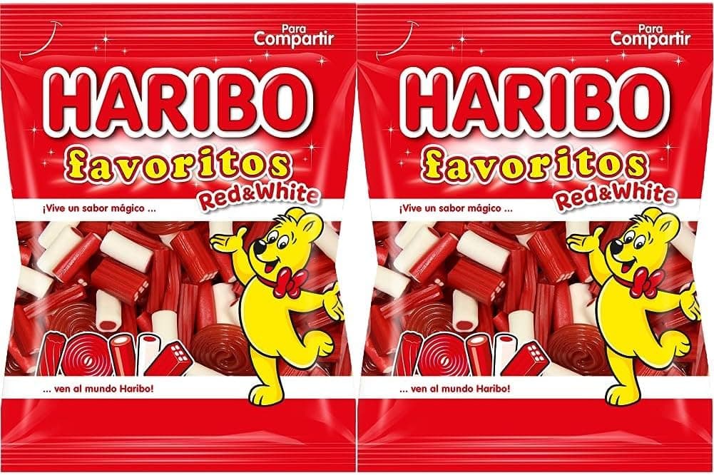 Haribo Favoritos Red&White | Gomas sortidas em pacote duplo de 150 g