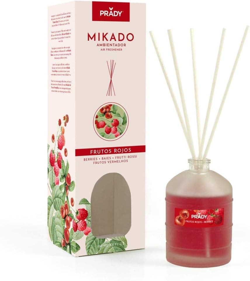 Prady - Ambientador Mikado frutas vermelhas de noite 100 ml, uma fragrância doce e aconchegante para a sua casa