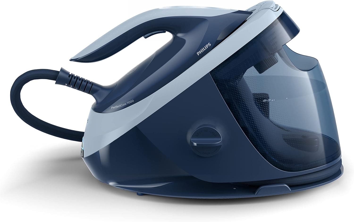 Philips PerfectCare série 7000 gerador de vapor, 2100 W, saída de vapor de 600 g, 8,0 barras de pressão, tecnologia otimalTEMP, depósito de 1,8 l, azul-marinho/azul escuro (PSG70300 20/20)