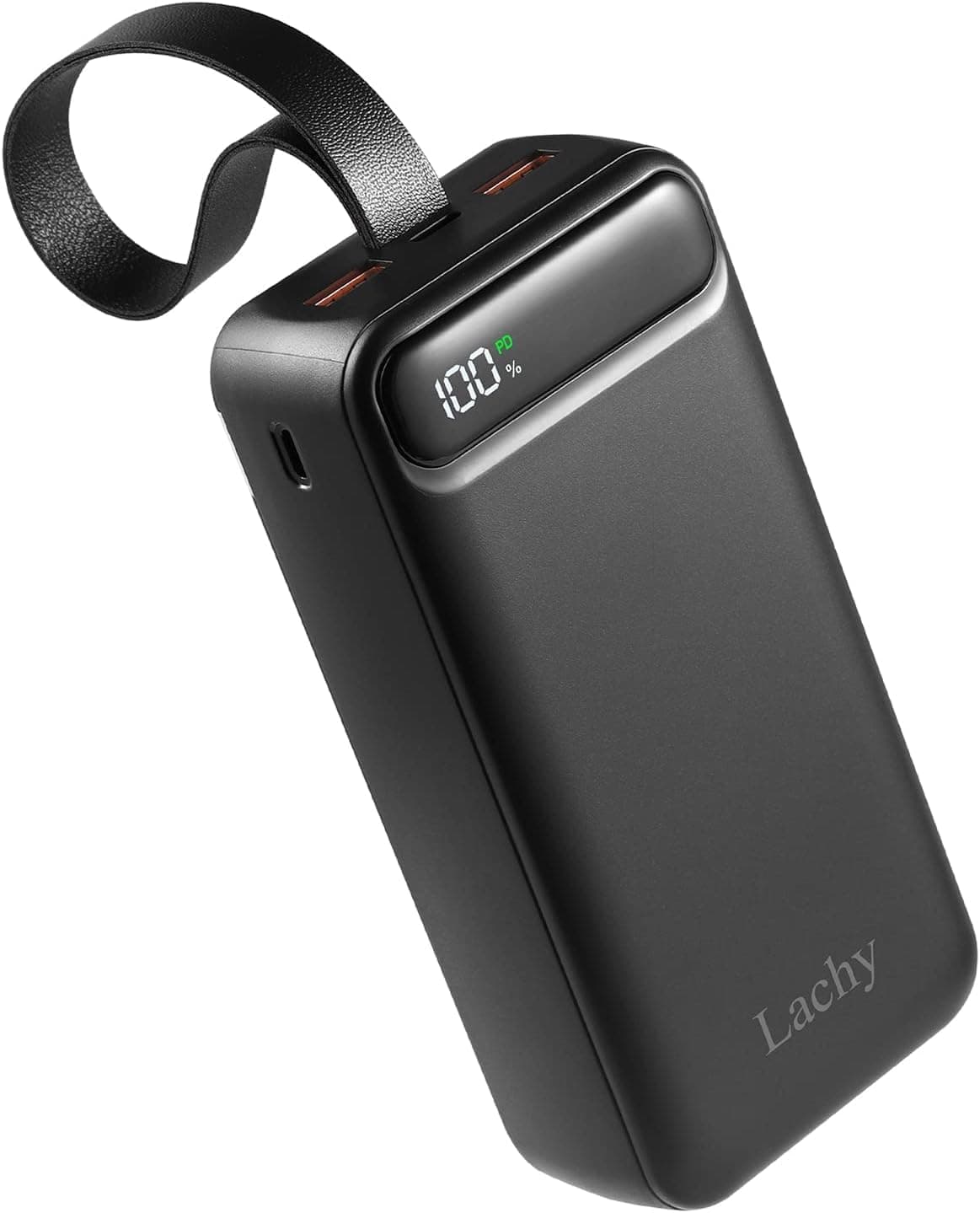 Lachy Power Bank Grande de 27000 mAh com carregamento rápido, luz LED e displa