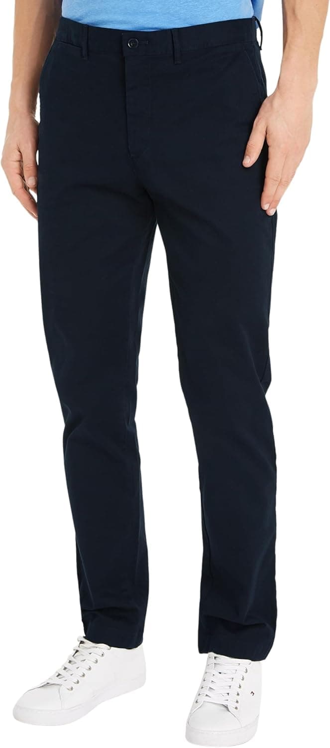 Tommy Hilfiger Homem calças chinos de tecido elástico