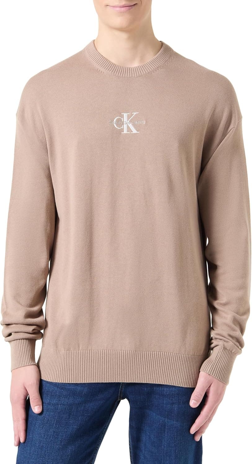 Calvin Klein Jeans Monologo Sweater camisola pulôver para homem