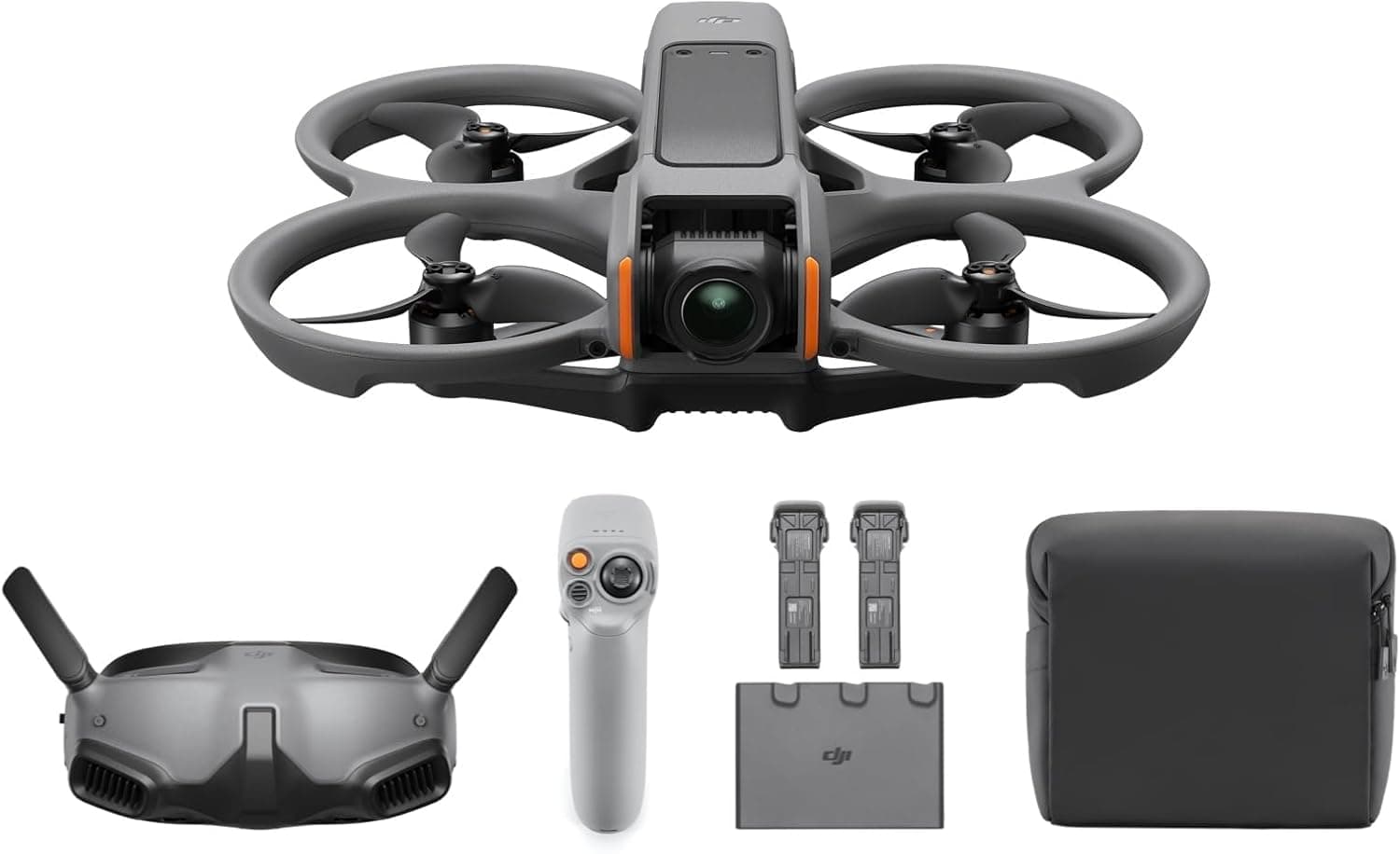 DJI Pack Avata 2 Explorer (3 baterias), drone FPV com câmara 4K, experiência imersiva, acrobacias com um toque, FOV de 155°, drone com câmara com Goggles Integra e RC Motion 2