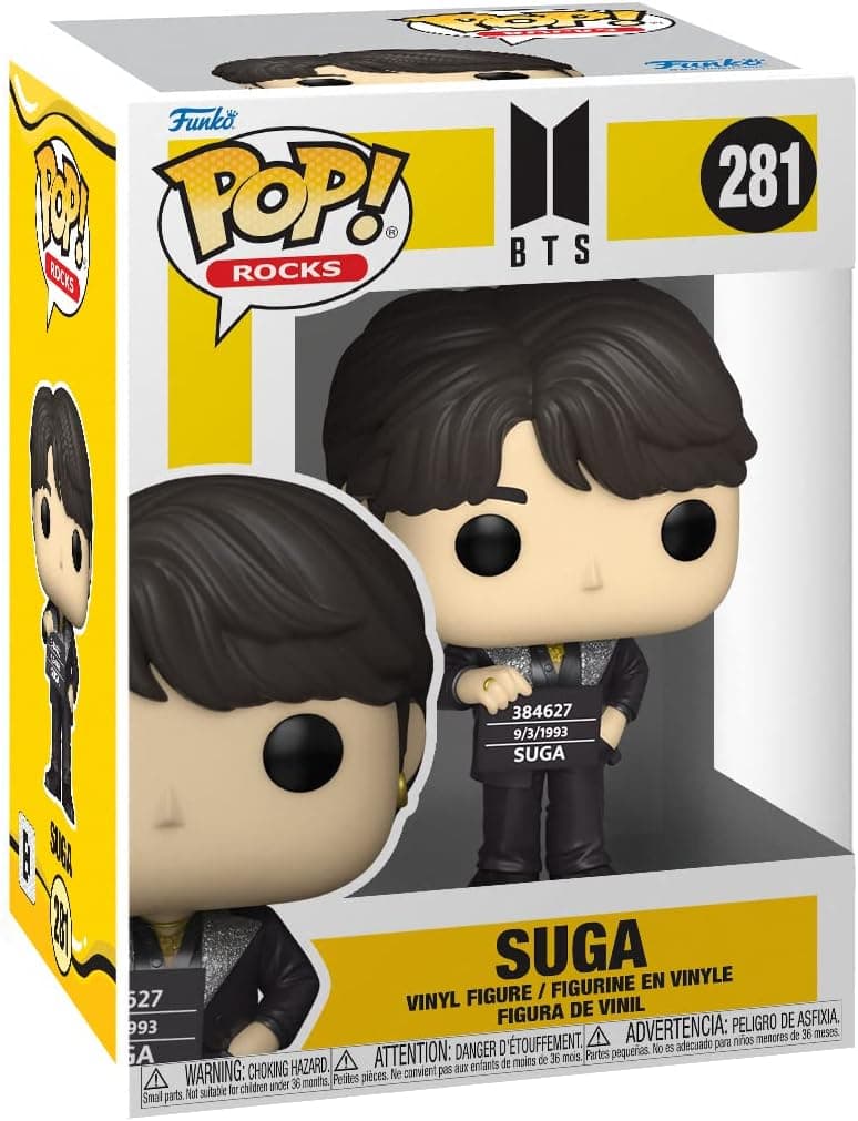 Funko Pop! Rocks: BTS Butter - Suga - Figura de vinil colecionável - ideia para presente- Mercadoria oficial - Brinquedos para crianças e adultos - Music Fans - boneco para colecionadores e exposição