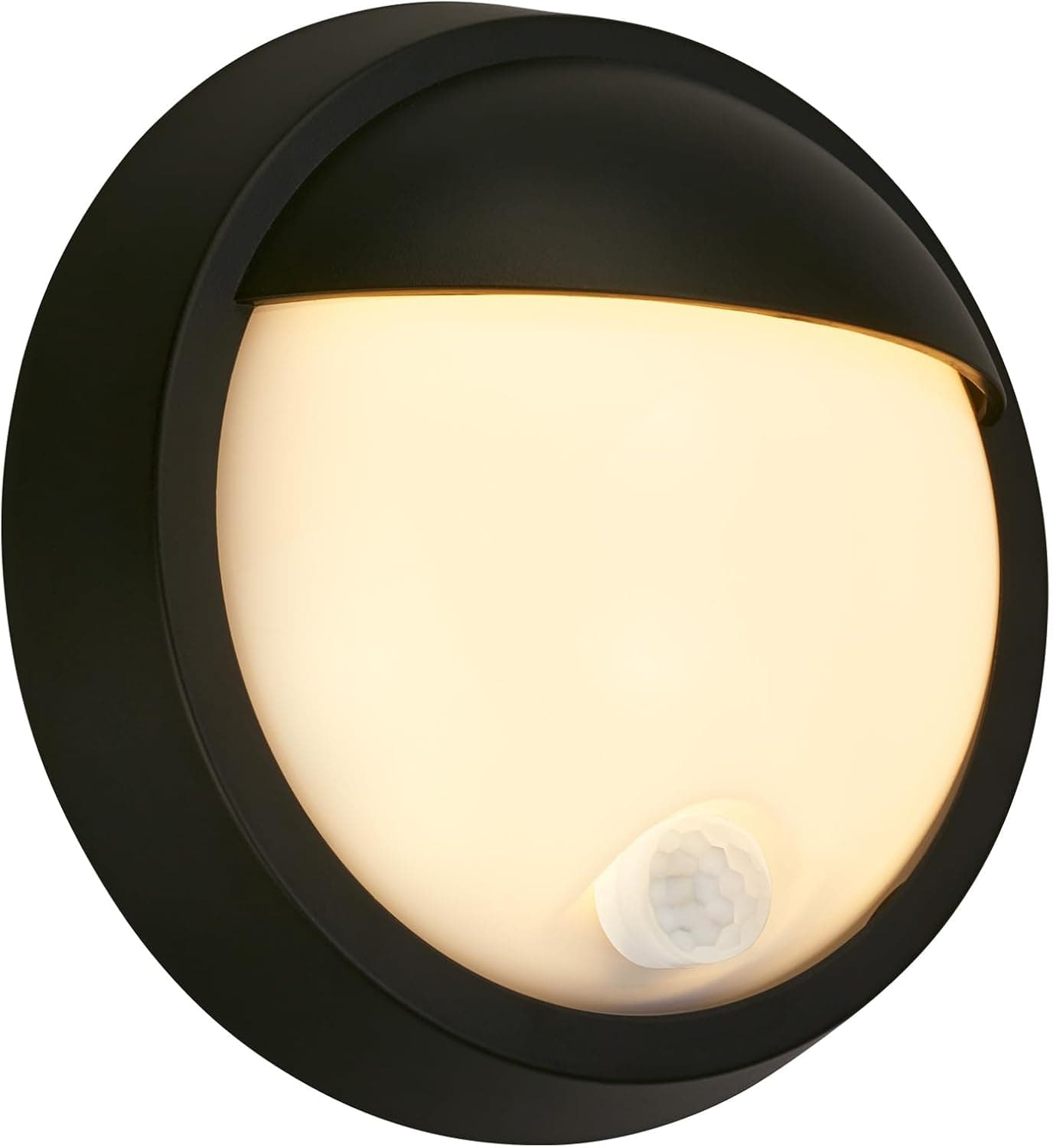 BRILONER - Aplique LED recarregável com detetor de movimento, sensor crepuscular, temporizador 20 segundos. Luz de exterior, apliques de exterior, 17 x 7 cm, preto