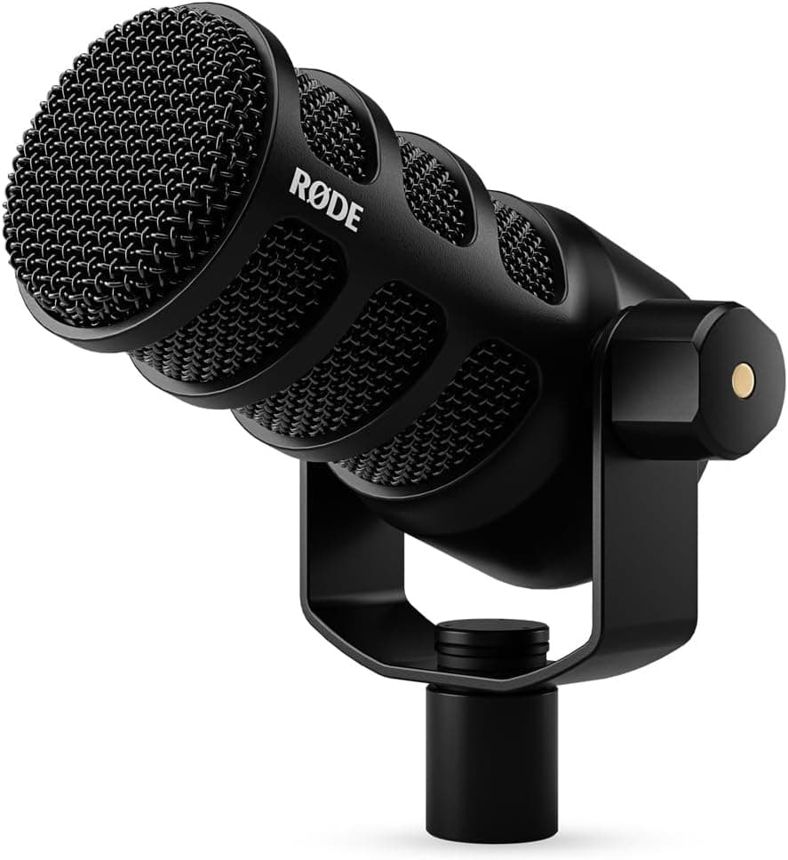 RØDE PodMic USB Microfone dinâmico de transmissão versátil com conectividade XLR para podcasting, jogos e criação de música e conteúdo