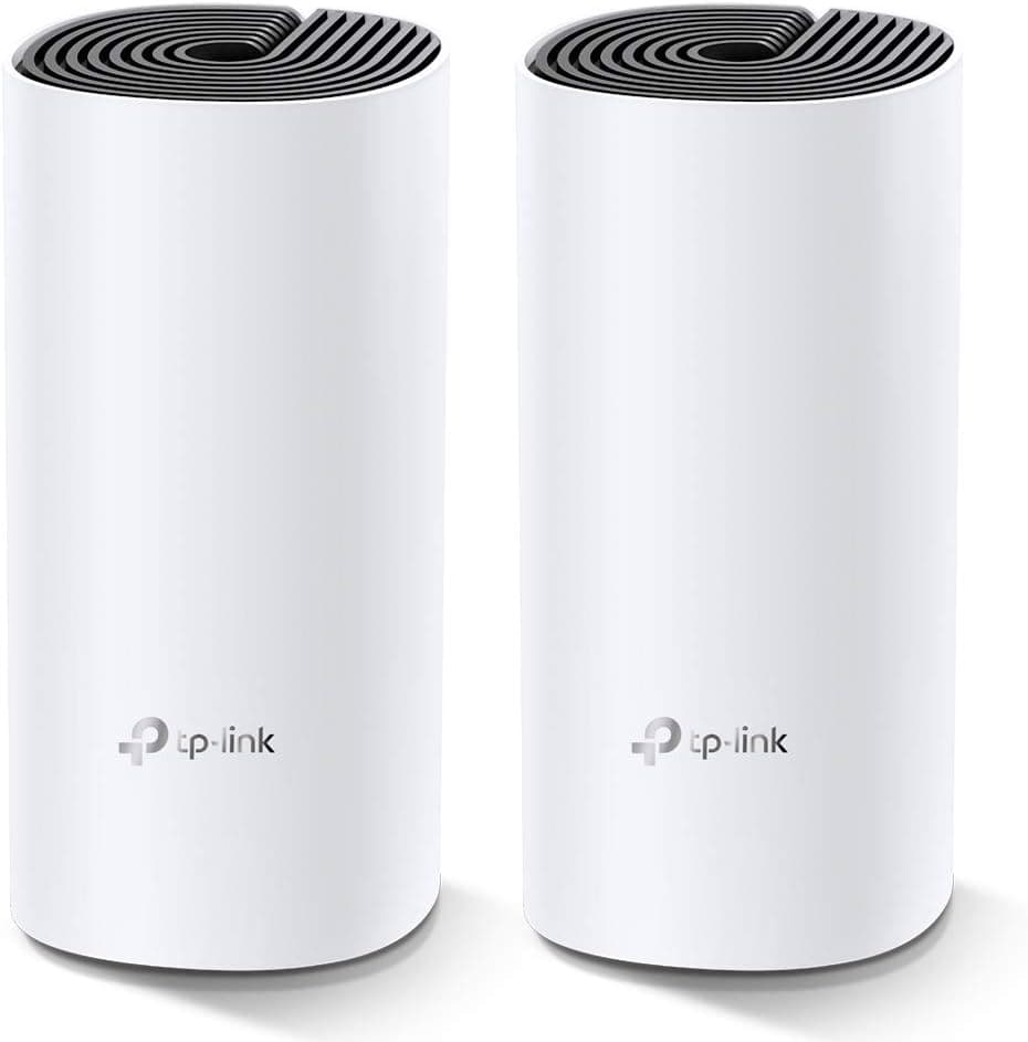 TP-Link Deco M4 (2 pacotes) - AC1200 Router, leitor de Wi-Fi Mesh Wi-Fi inteligente banda dupla 2,4 GHz/5 GHz até 260 m², 2 portas Gigabit, MU-MIMO, até 100 dispositivos, controlo remoto arental
