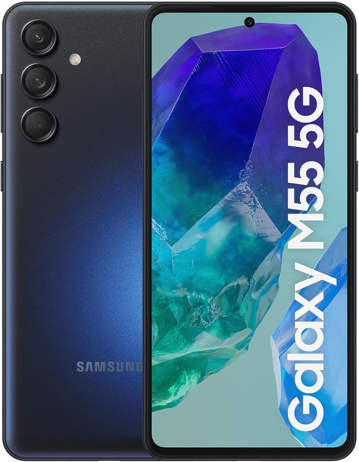 Samsung Galaxy M55 5G 128 GB - Telemóvel Android, smartphone livre, ecrã 6,7" FHD+Super AMOLED, preto