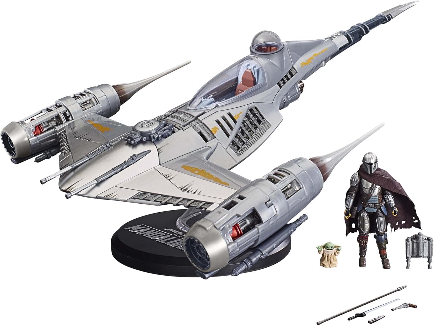 Star Wars A coleção vintage - Caça Estelar N-1 de El Mandaloriano - série The Mandalorian - figura e veículo em escala de 9,5 cm