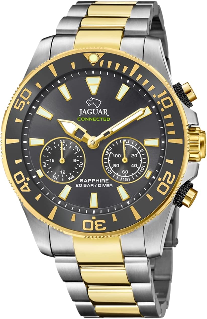 JAGUAR Relógio analógico para homens automático com correia em aço inoxidável J889/4