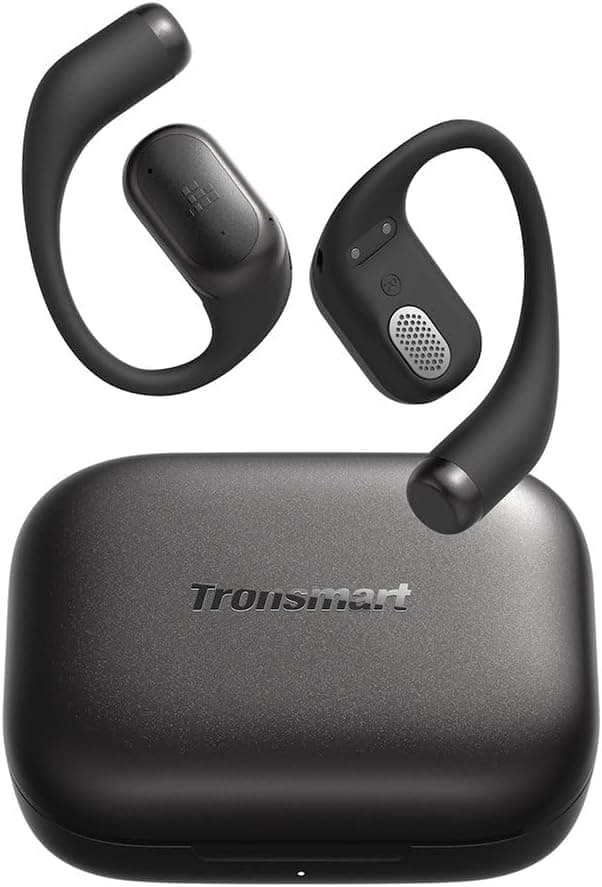 Tronsmart OpenFly 2 Pro Auriculares Open-Ear, auriculares de condução Osea Bluetooth 5.3, 40H Autonomia, chamadas animadas, IPX5, carregamento rápido, design ergonómico, adequado para desportos e