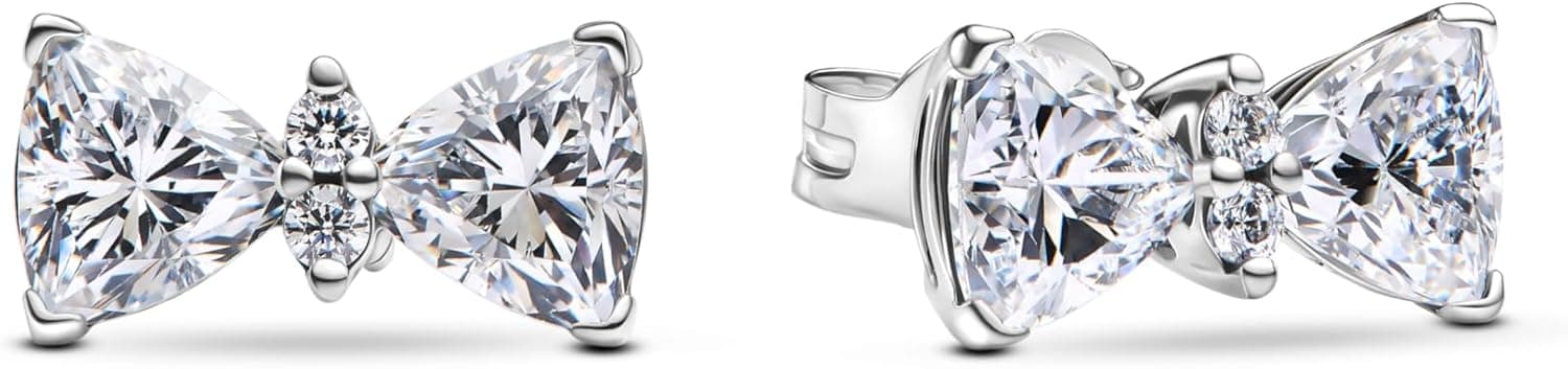 Pandora Timeless 293506C01 - Brincos em prata de lei com zircónio, Klar, prata de lei, zircônia cúbica