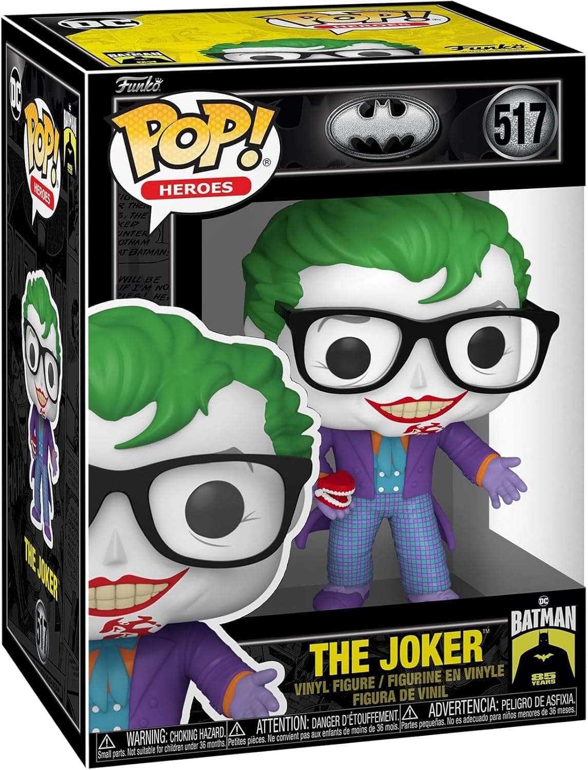 Funko Pop! Movies: BM 85th - The Joker with Teeth - Batman 1989 | Figura colecionável em vinil do Joker