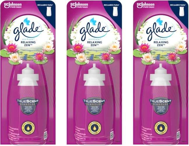 Glade Sense & Spray Recarga de ambiente automático, Relax Zen, 3 embalagens
