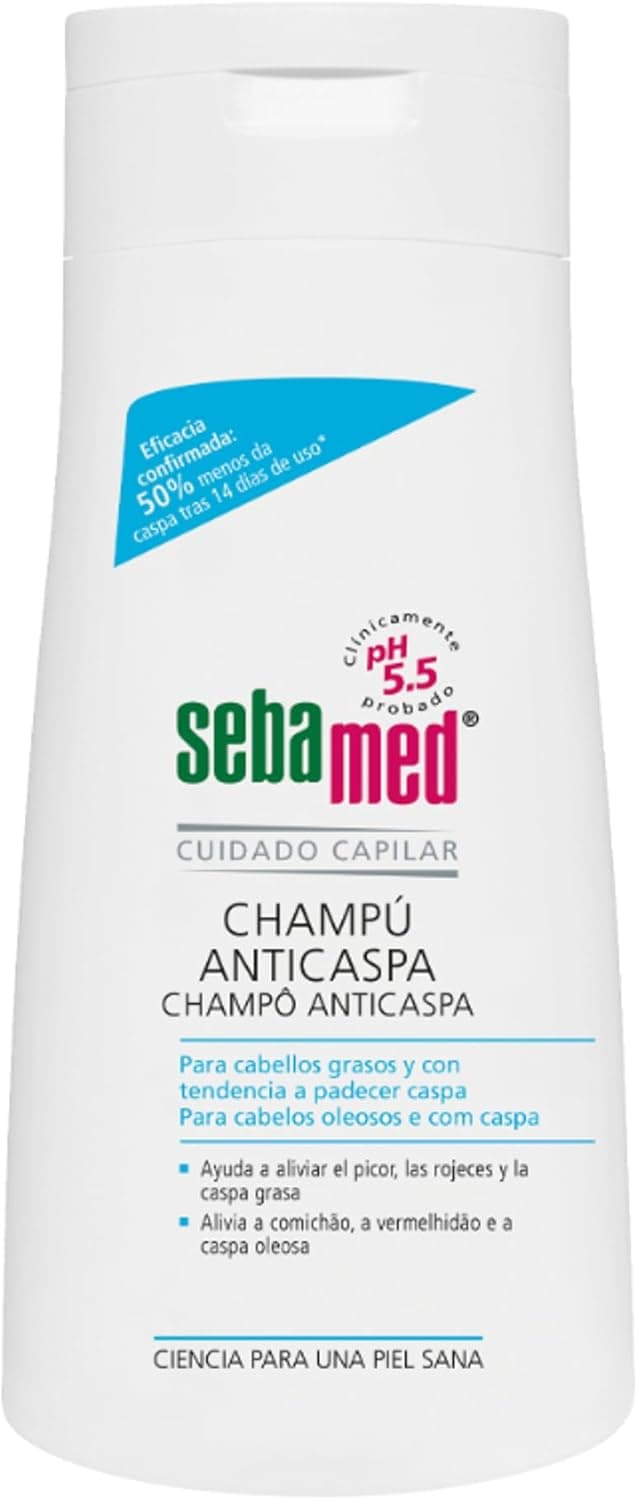 Sebamed Anti-Dandruff | Champô anticaspa suave que elimina caspa oleosa e reduz comichão e irritação, 400 ml