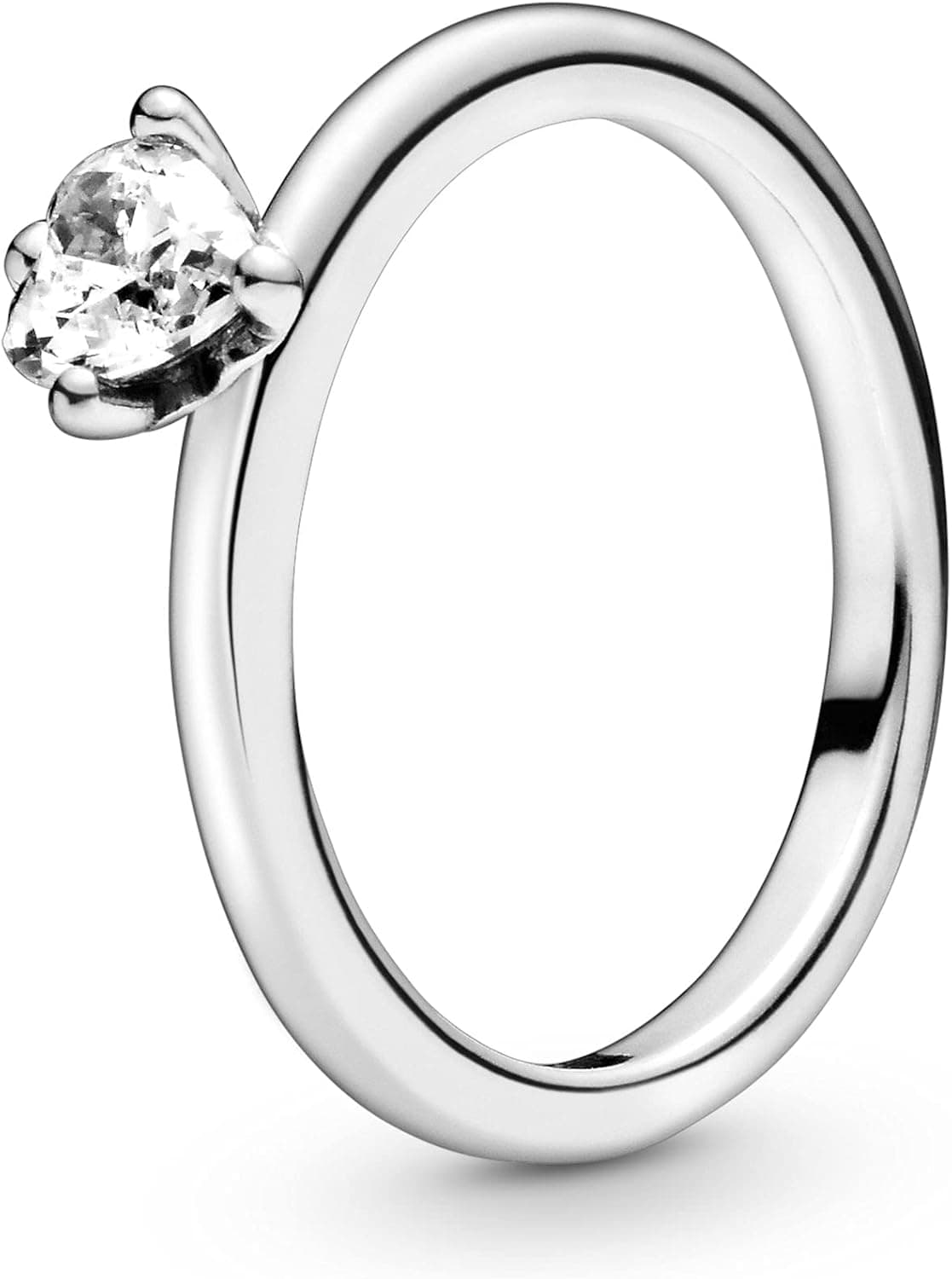 Pandora 198691C01 - Anel de prata para mulher, design de coração transparente