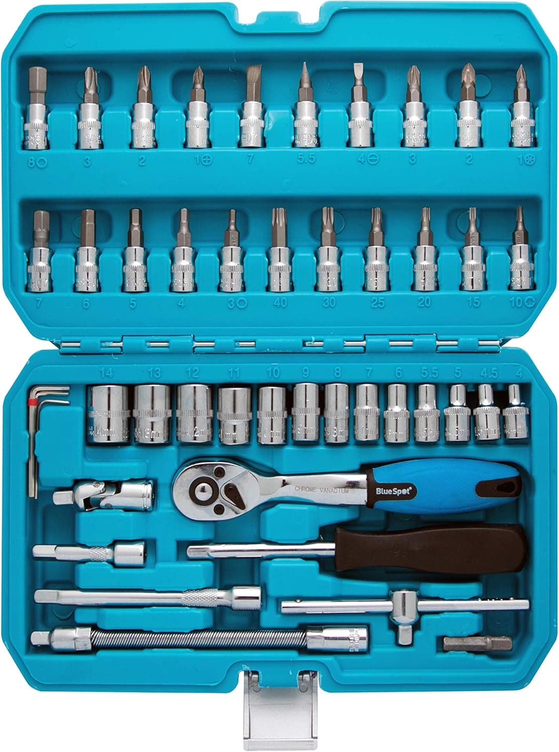 Blue Spot Tools 1530 - Conjunto de copos para chaves (embalagem de 46)