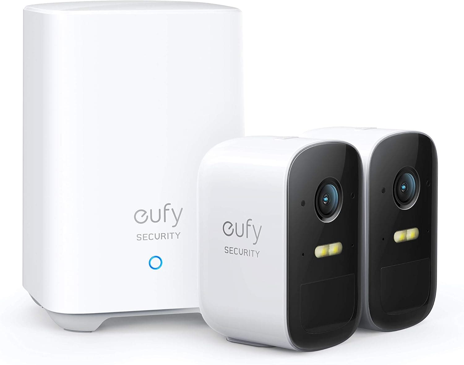 eufy Security eufyCam 2C, câmara de vigilância WiFi exterior, câmara de vigilância doméstica WiFi exterior, 180 dias de duração da bateria, HD 1080p, sem custo mensal, conjunto de duas câmaras