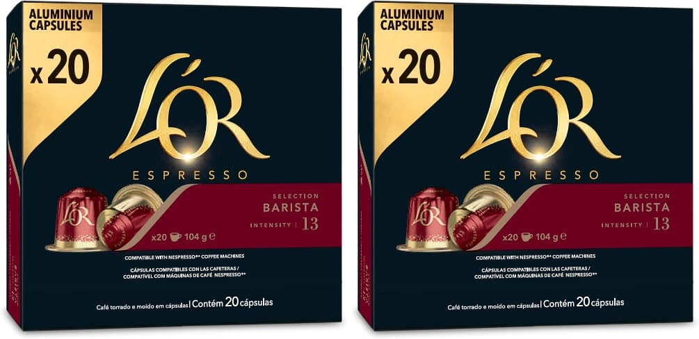 L'OR Espresso café cápsulas barista Selection - 20 cápsulas compatíveis Nespresso x2