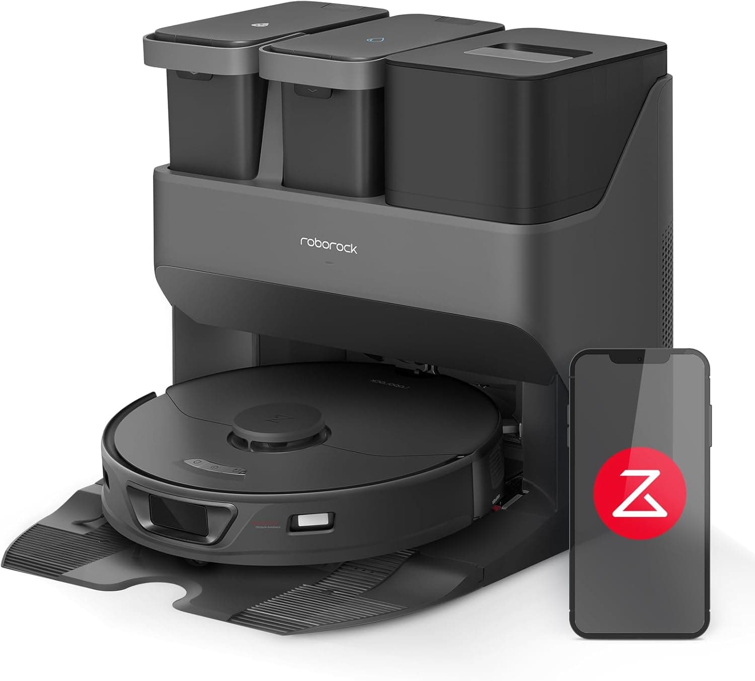 roborock S7 MAX Ultra Robot aspirador com prevenção ativa obstáculos 5500 Pa Robot aspirador e esfregona de chão vazio automático/lavagem automática/secagem automática/enchimento automático