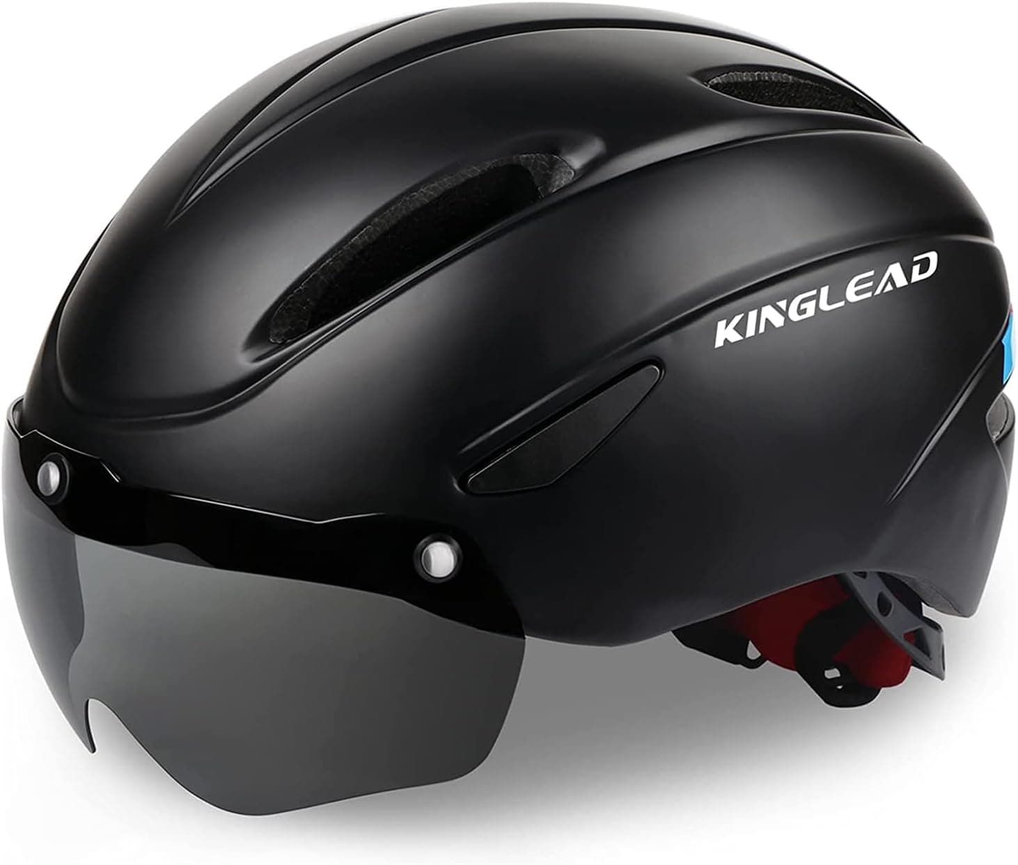 KINGLEAD Capacete de bicicleta para homem, capacete de bicicleta para mulher, capacete de bicicleta MTB com viseira magnética removível ultra luz respirável Helmet, capacete bicicleta ajustável