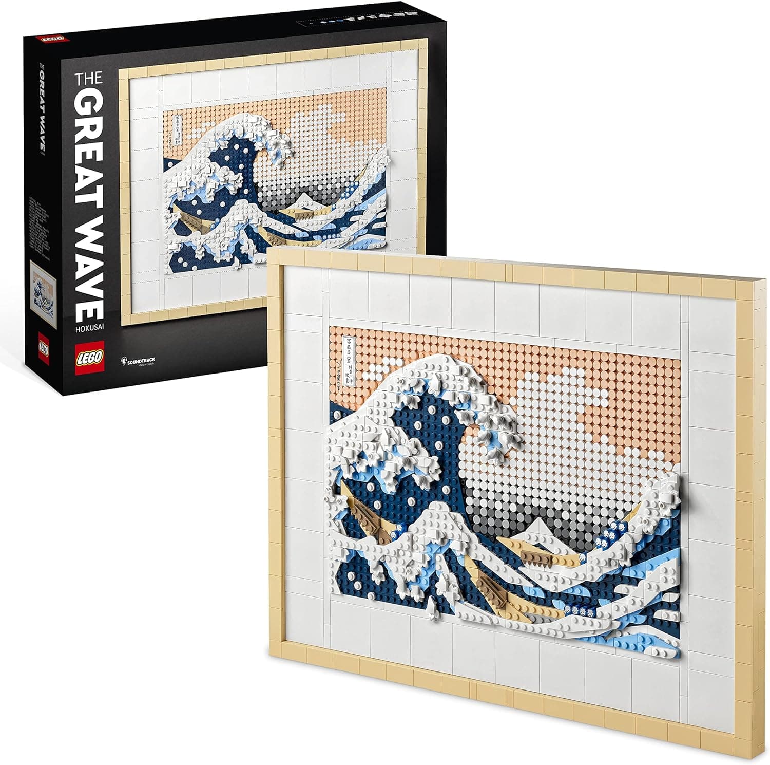 LEGO ART Hokusai: A Grande Onda, quadro 3D, arte japonesa, artesanato para adultos, decoração para casa e escritório, kit de embalagens, presente para mulheres e homens 31208