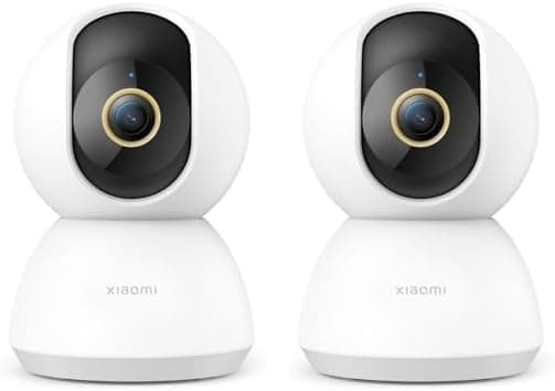 Xiaomi Smart Camera C300 | Câmara de vigilância interior 2K com visão noturna e deteção de movimento, pack de 2
