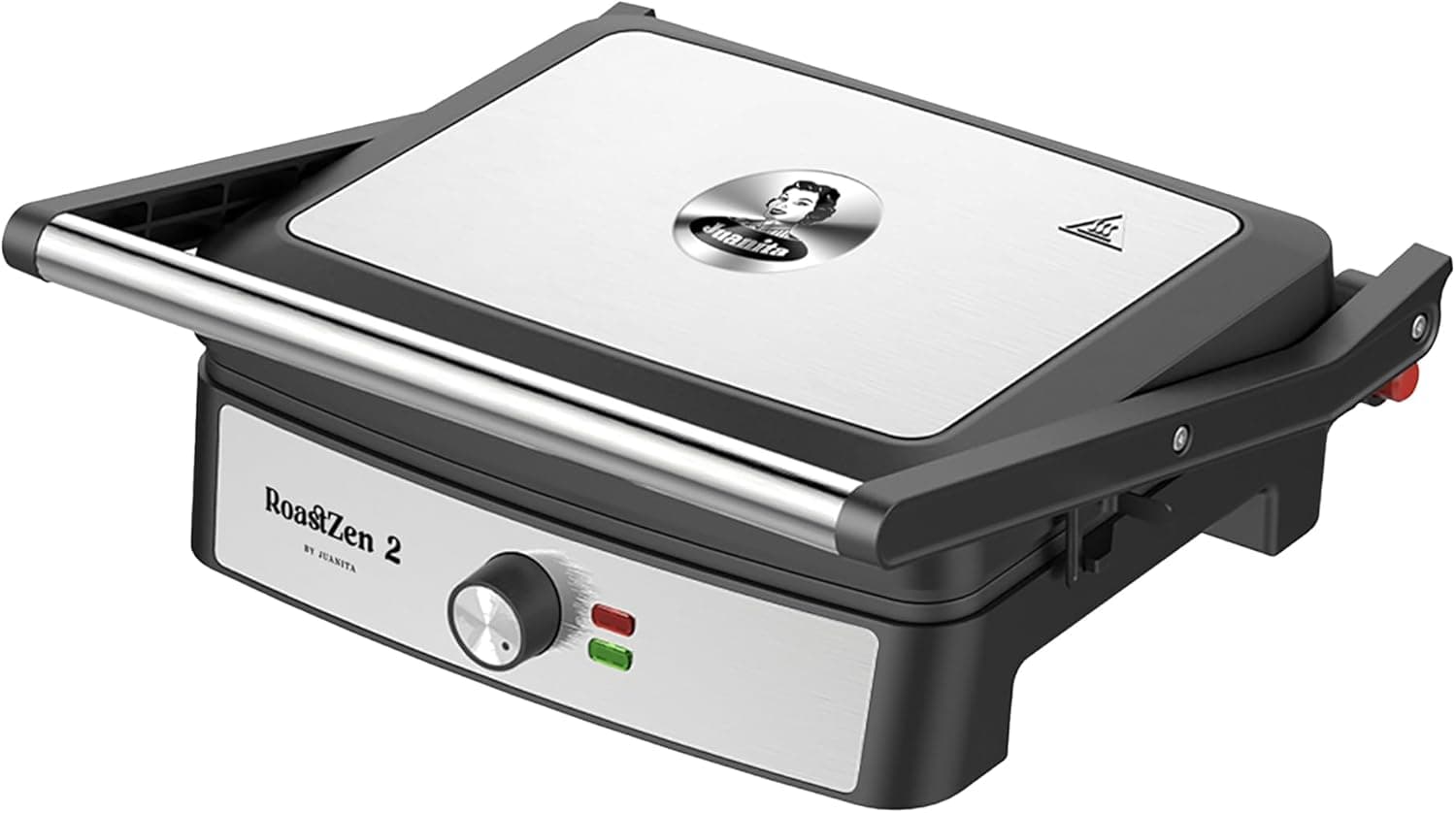 Sandwicheira - Grill RoastZen 2-2200 W - Torradeira horizontal e grelha elétrica com revestimento anti-aderente, cabo de toque frio e sensor de temperatura automático
