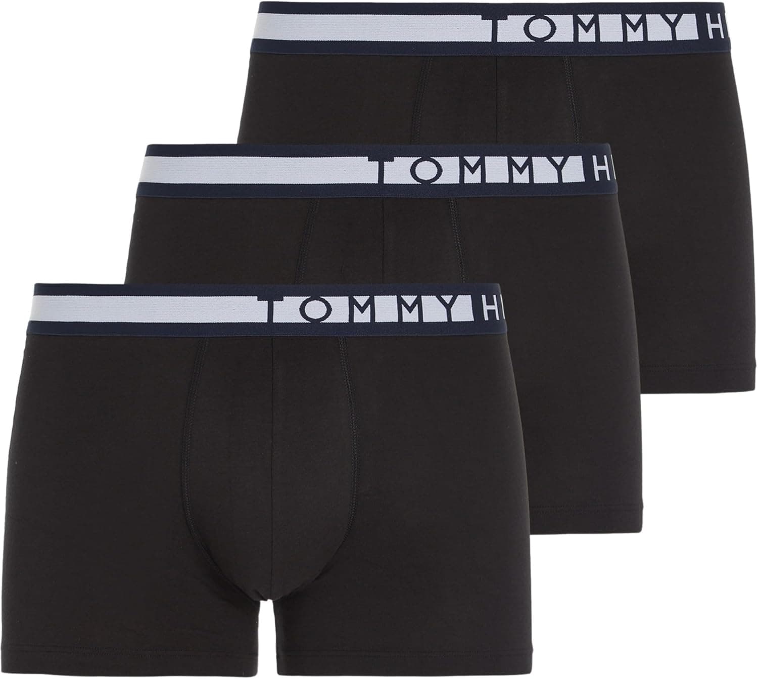 Tommy Hilfiger 3p Trunk WB Boxers para Homem (Pack de 3) M Preto