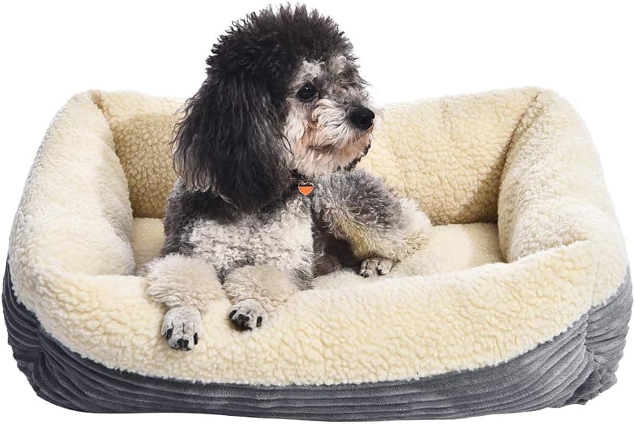 Amazon Basics - Cama quente para animais de estimação cão, 61 cm, cinzento
