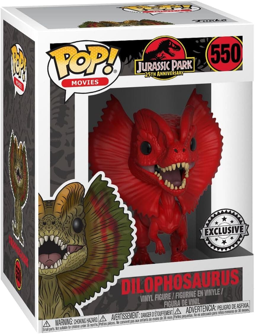 Funko Pop! Filmes: Jurassic Park - Dilophosaurus - (Rd) - Figura de vinil colecionável