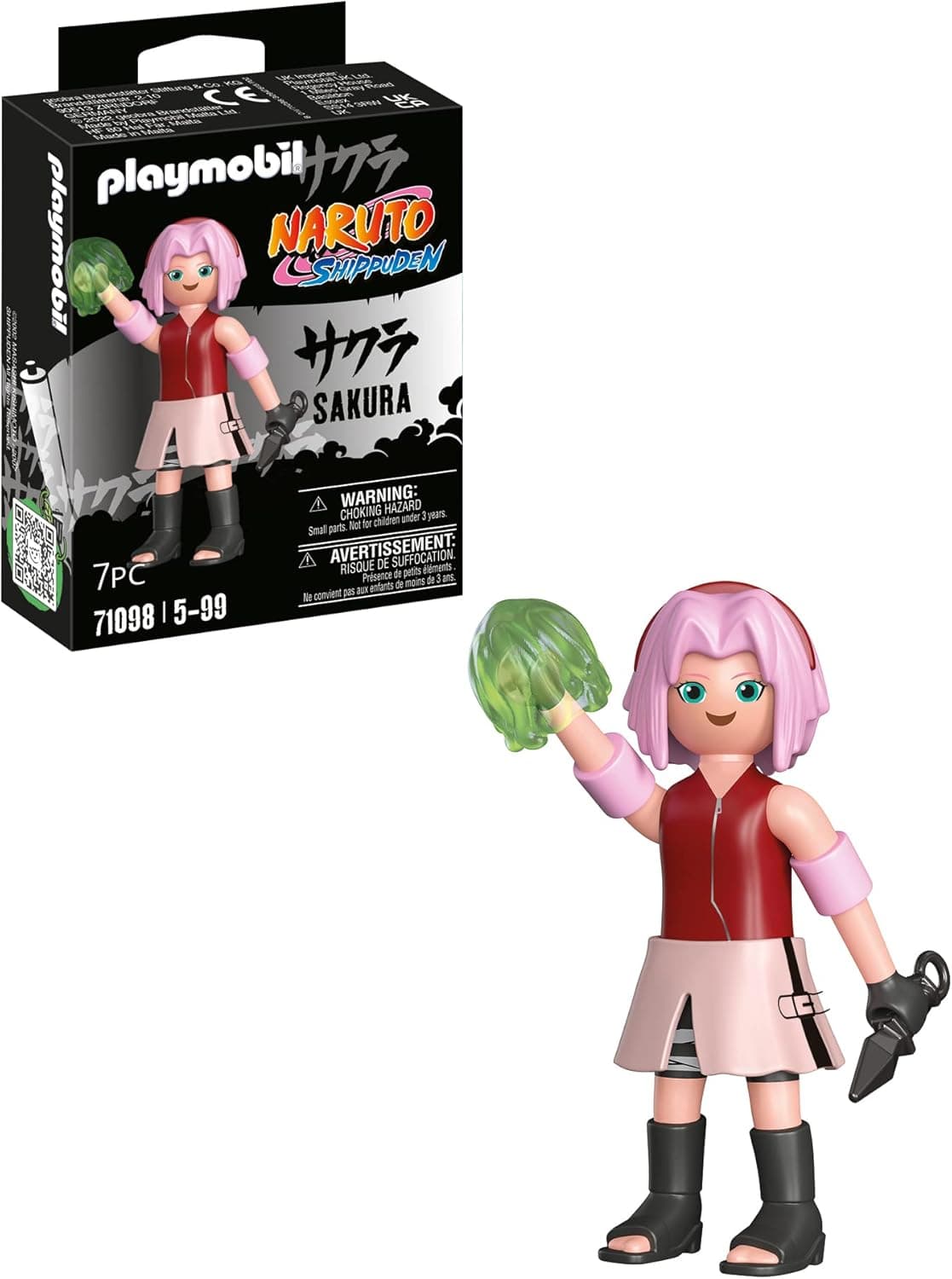 PLAYMOBIL Naruto Shippuden 71098 Sakura com Kunai e luva curativa