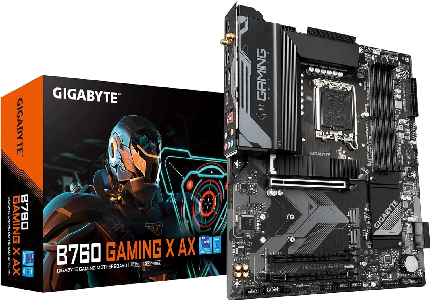 Gigabyte B760 Gaming X AX | Motherboard ATX LGA 1700 com WiFi 6E suporte DDR5 e PCIe 4.0