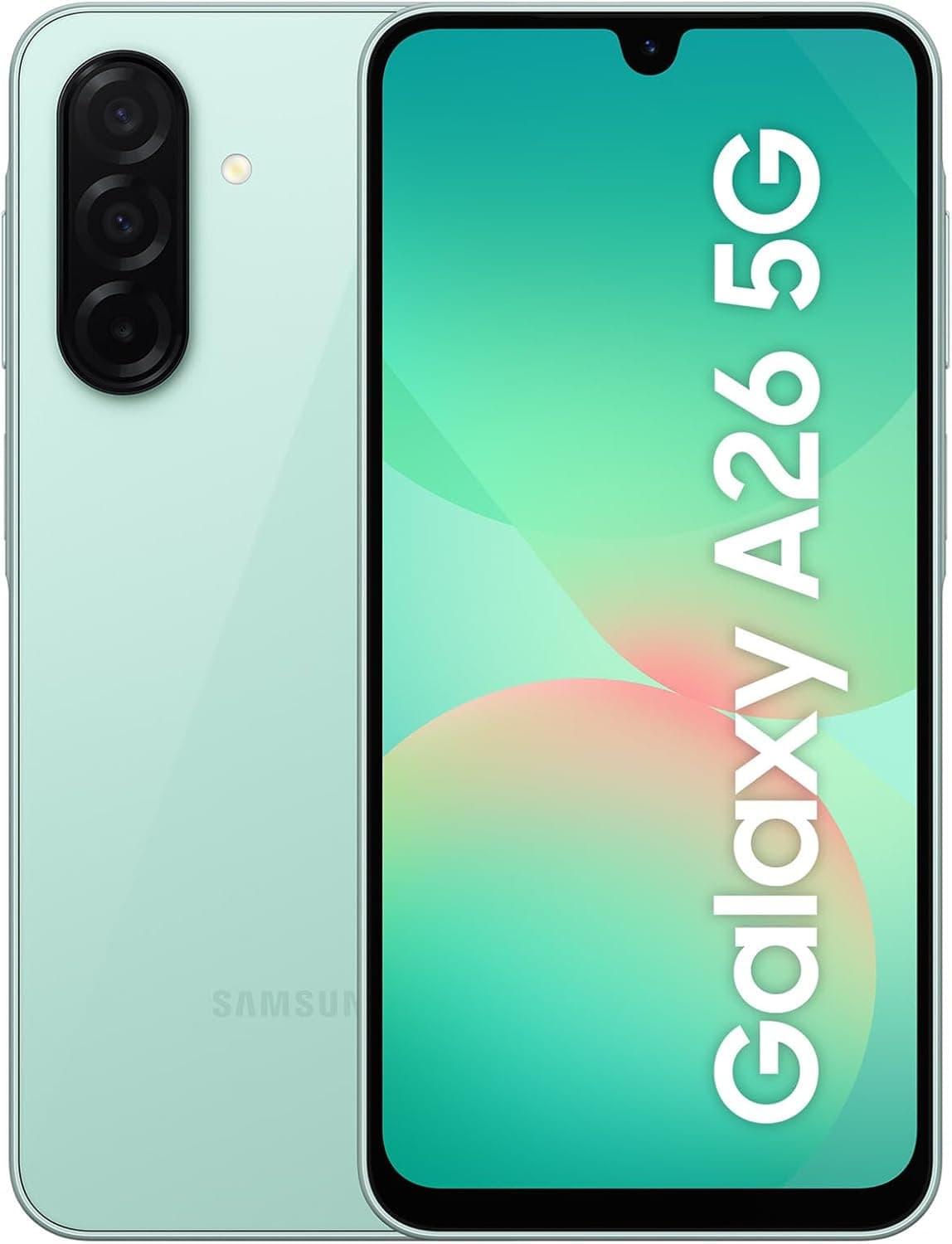 Samsung Galaxy A26 5G 256 GB Telemóvel, Awesome Intelligence, 6 GB RAM, câmara 50 MP, hortelã, garantia do fabricante 3 anos + 1 ano extra