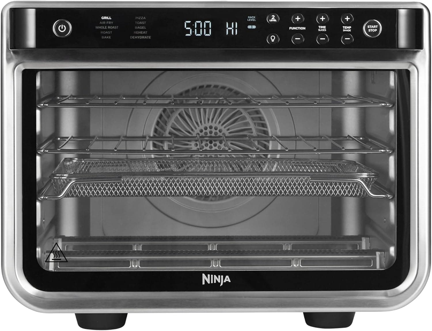 Ninja Foodi DT200EU Forno multifuncional 10 em 1 mini forno, forno de mesa, ar frio, pizza, prateado/preto