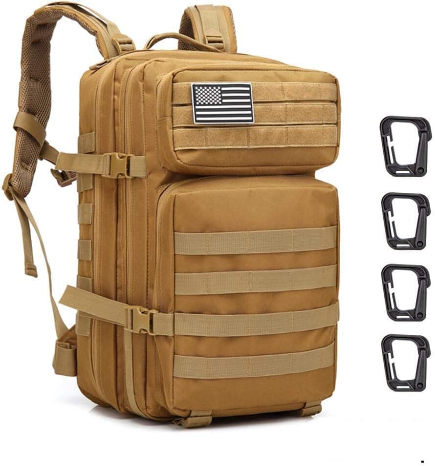 ZEHNHASE Tactical Backpack 45L | Mochila impermeável com múltiplos bolsos para campismo, montanhismo e atividades ao ar livre