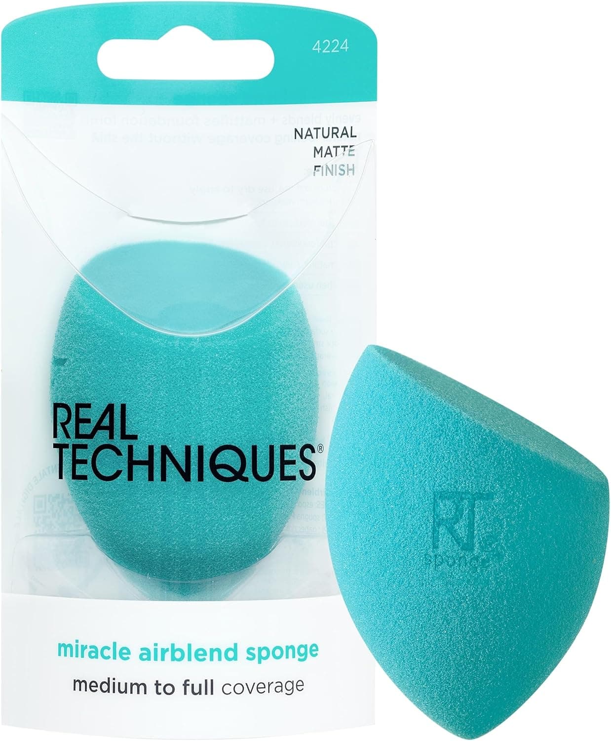 Real Techniques Miracle Airblend Sponge, esponja para misturar maquilhagem, para bases líquidas e em creme