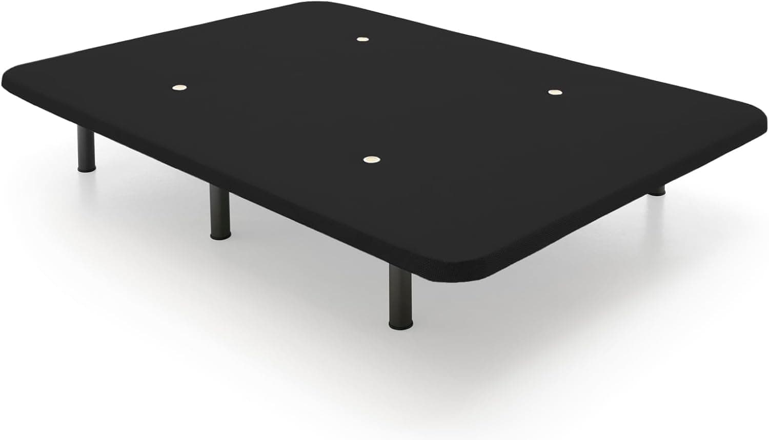 HOGAR24 ES - Base estofada reforçada 3D com estrutura extra firme, barras de reforço internas e 6 pernas metálicas roscadas de 26 cm, medidas 90 x 190 cm, cor preta