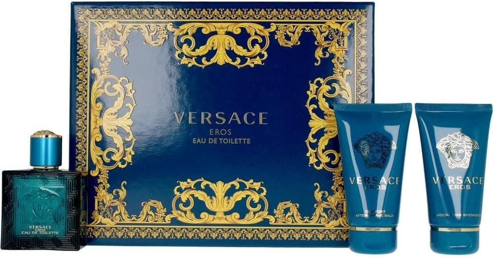 Versace Eros | Coffret de fragrâncias para homem com eau de toilette gel de banho e aftershave 50 ml