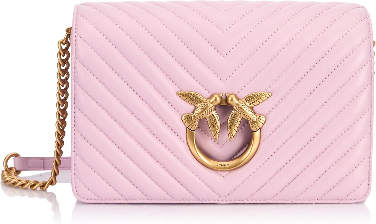 Pinko Love Click Classic Sheep Nappa Chevron, bolsa para mulher